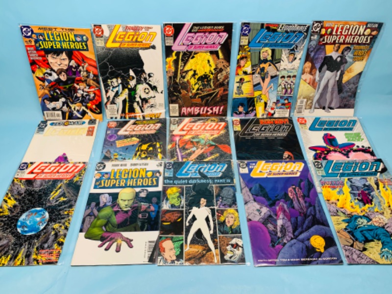 Photo 1 of 278296…15 legion of super heroes comics in plastic sleeves 