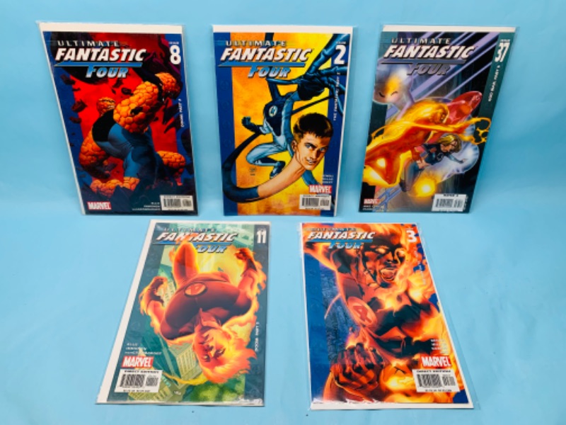 Photo 1 of 278298…5 fantastic four comics in plastic sleeves