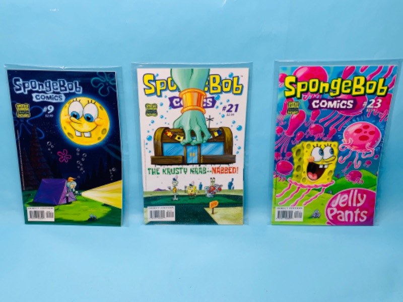 Photo 1 of 278299…3 SpongeBob comics in plastic sleeves