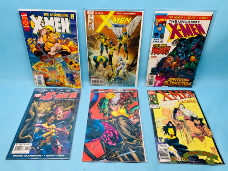 Photo 1 of 278300…6 x-Men comics in plastic sleeves