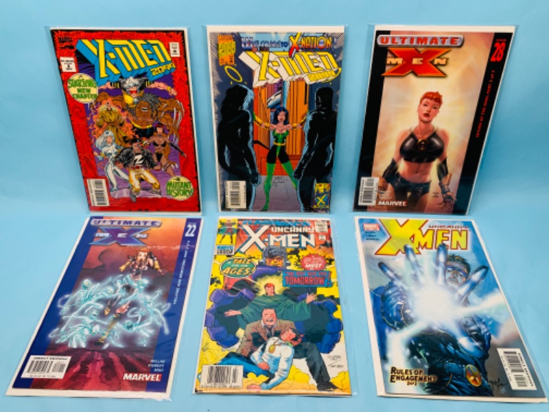 Photo 1 of 278301…6 x-Men comics in plastic sleeves