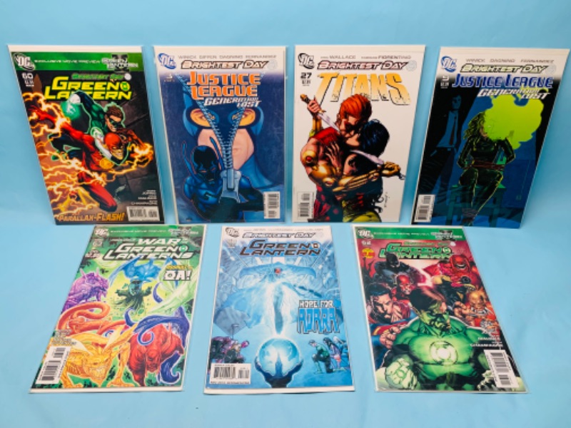 Photo 1 of 278306…7 brightest day comics in plastic sleeves 