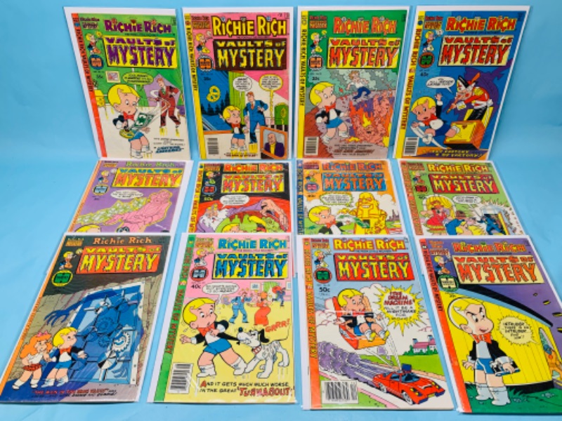 Photo 1 of 278309…12 vintage Richie Rich comics in plastic sleeves 