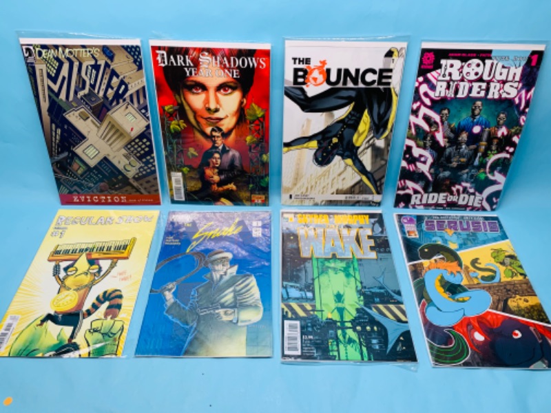 Photo 1 of 278313…8 comics all number ones in plastic sleeves