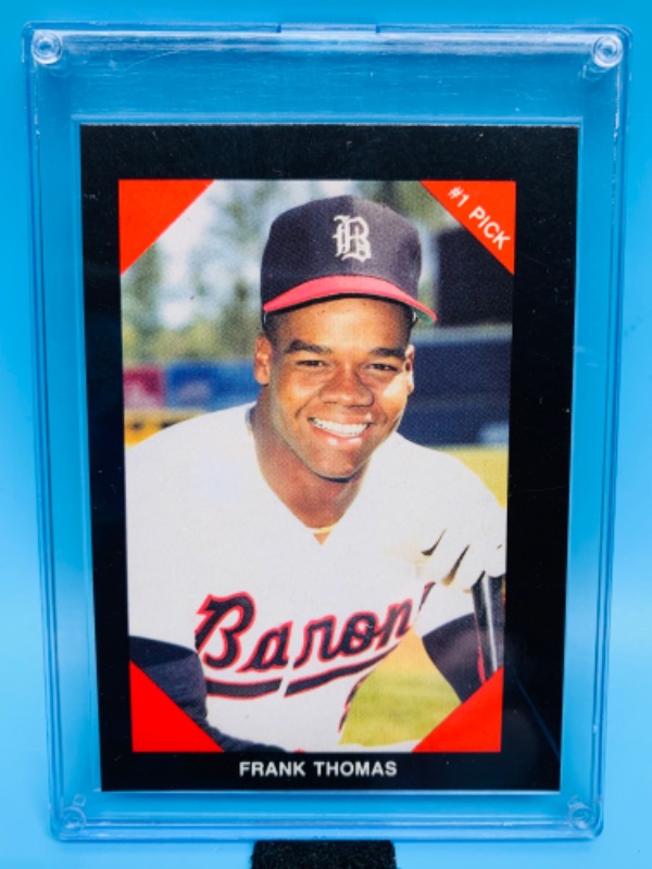 Photo 1 of 278328…frank Thomas rookie #1 pick card 318 in hard plastic case 