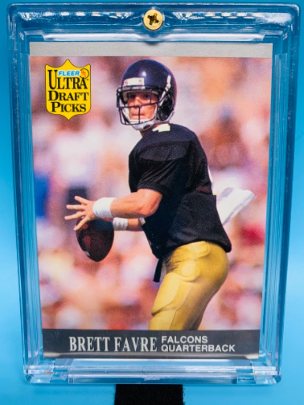 Photo 1 of 278330…fleer 1991 ultra draft picks Brett Favre rookie card 283 in  hard plastic case