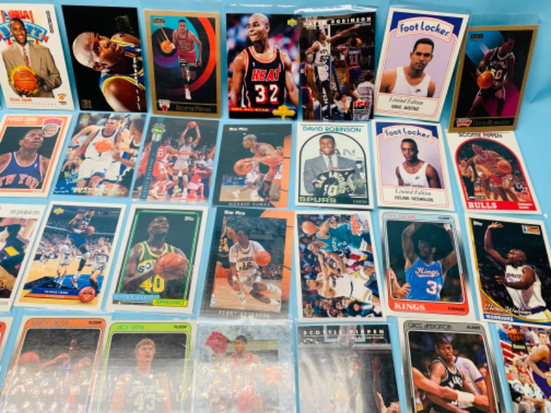 Photo 3 of 278341…72 basketball trading cards in plastic sleeves 