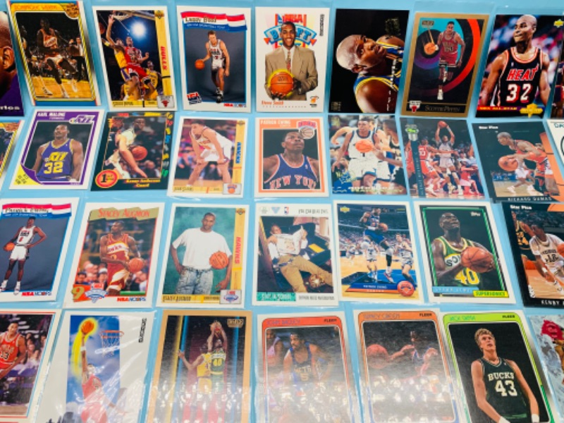 Photo 7 of 278341…72 basketball trading cards in plastic sleeves 