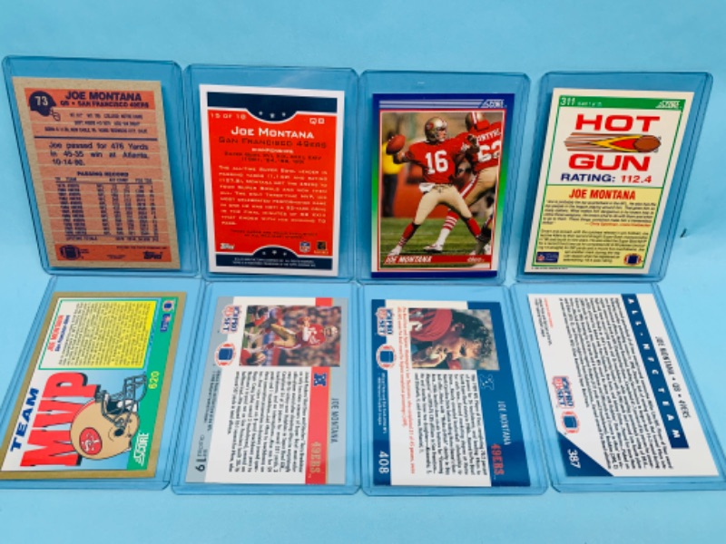 Photo 2 of 278342…8 Joe Montana trading cards in hard plastic sleeves 