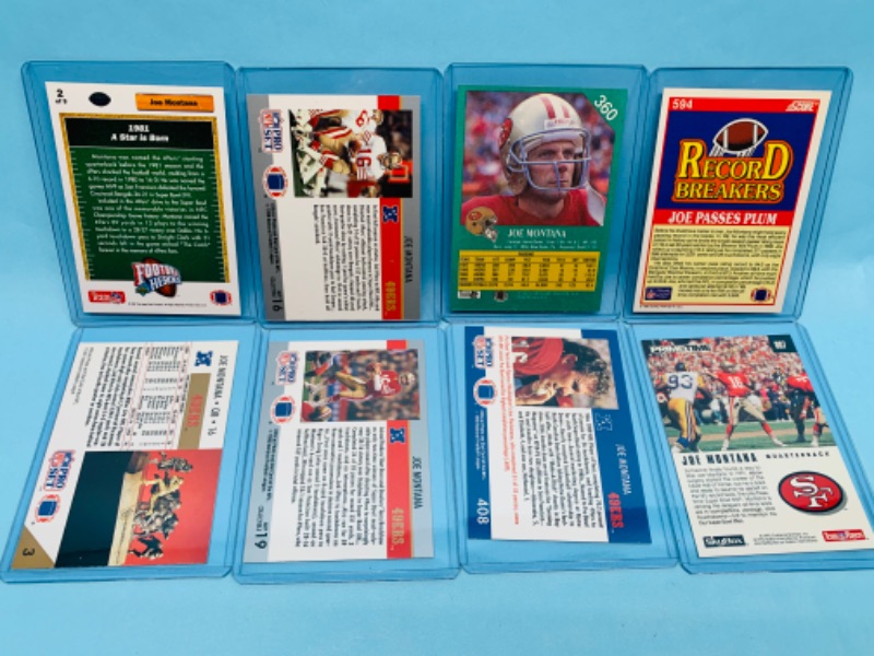 Photo 2 of 278343…8 Joe Montana trading cards in hard plastic sleeves 