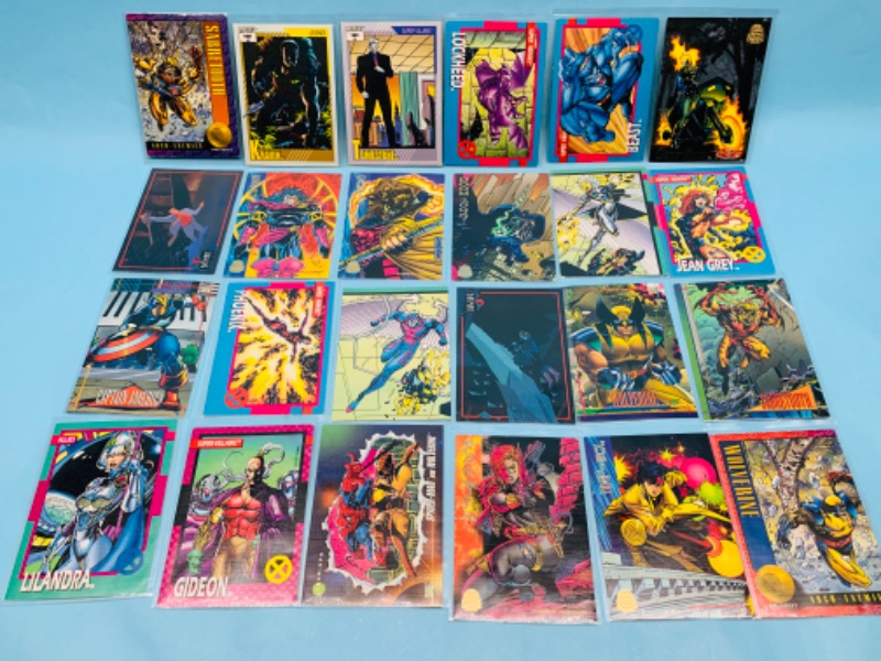 Photo 2 of 278345…24 marvel comic trading cards in plastic sleeves 