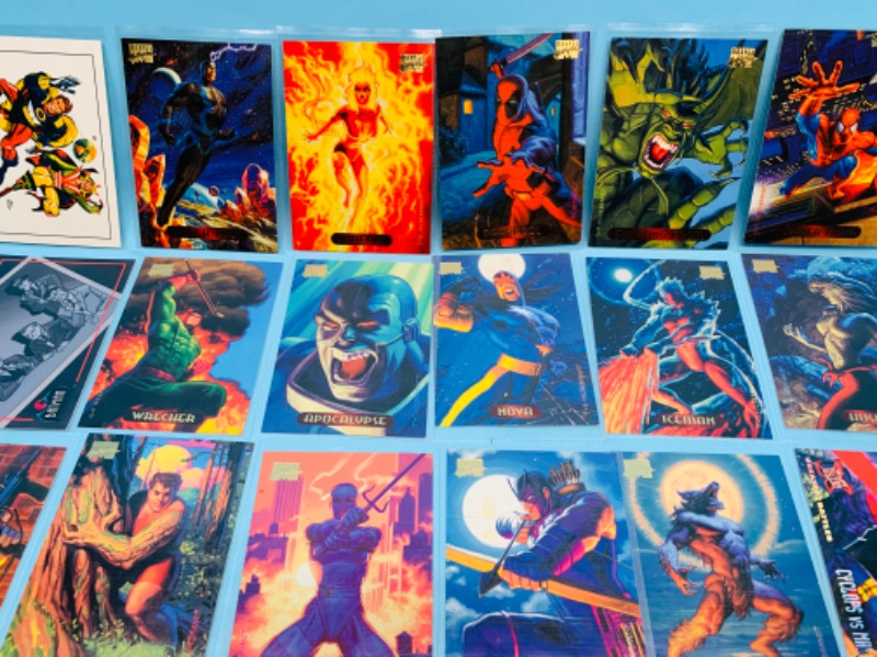 Photo 2 of 278346…24 marvel comic trading cards in plastic sleeves 