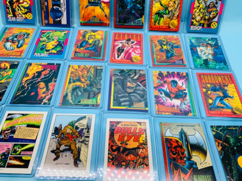 Photo 3 of 278347…24 vintage marvel comic trading cards in hard plastic sleeves 