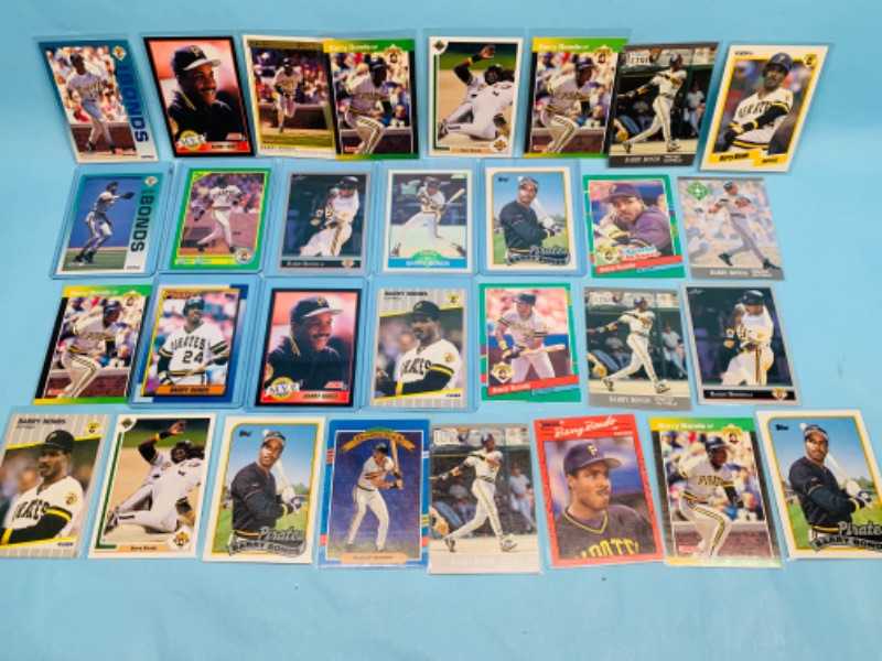 Photo 1 of 278351…30 Barry Bonds trading cards in plastic sleeves 