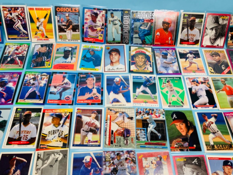 Photo 2 of 278353…72 baseball trading cards in plastic sleeves 