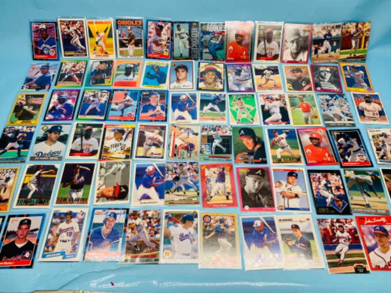 Photo 1 of 278353…72 baseball trading cards in plastic sleeves 