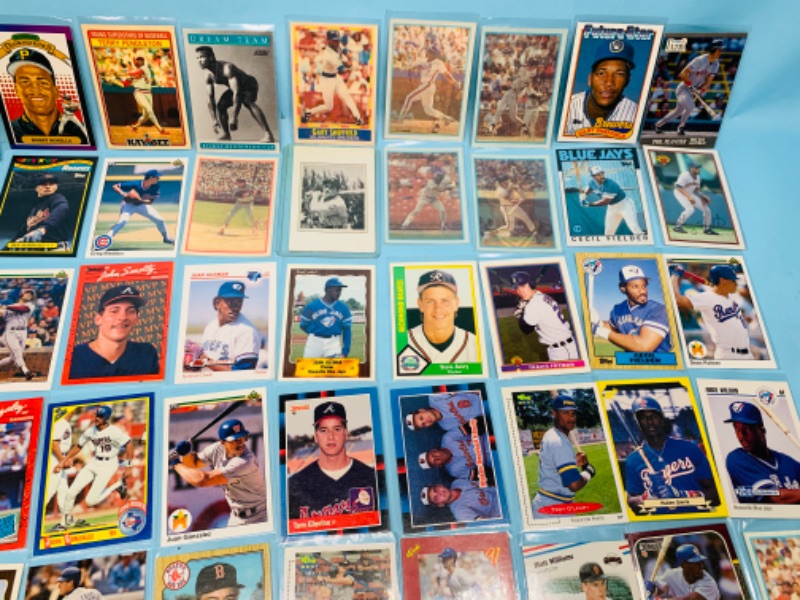 Photo 2 of 278354…72 baseball trading cards in plastic sleeves 