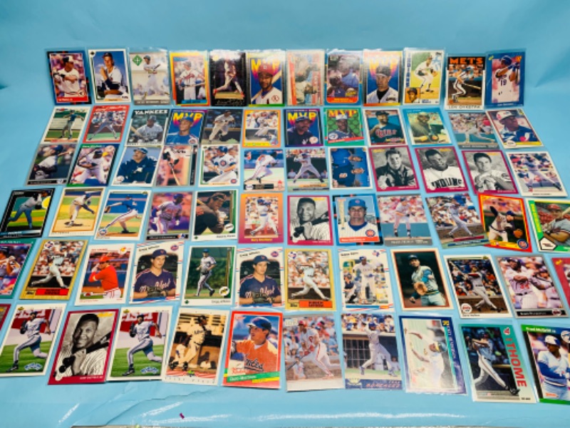 Photo 1 of 278356…72 baseball trading cards in plastic sleeves 