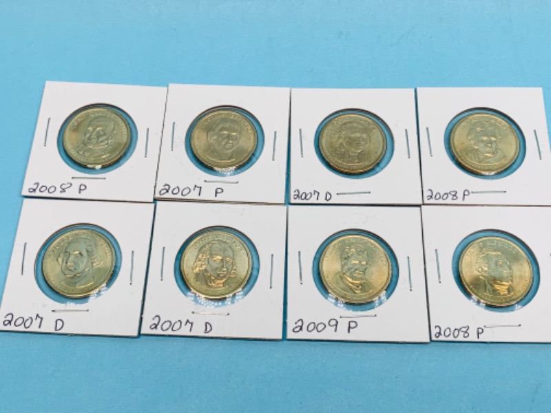 Photo 1 of 278357…8 circulated presidential one dollar coins