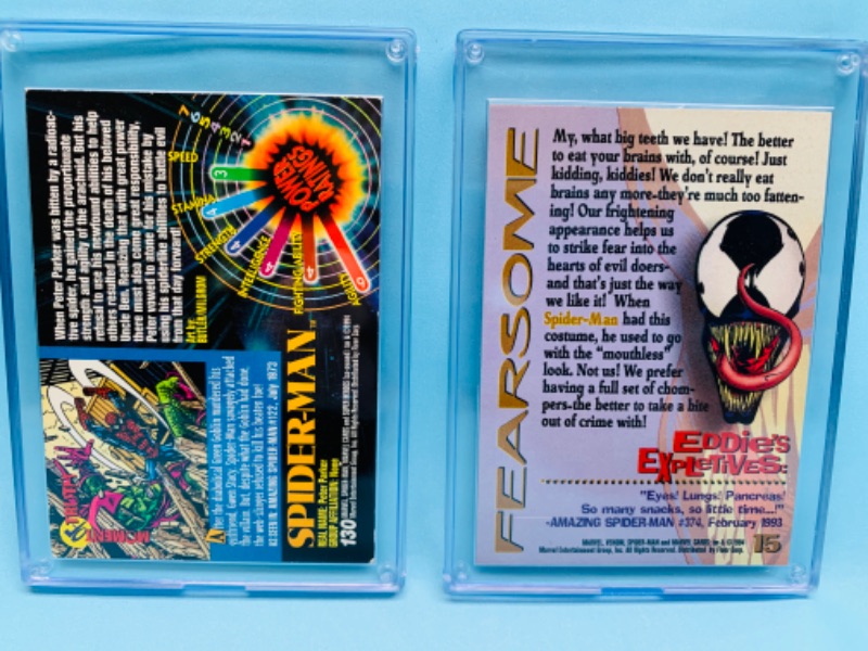 Photo 2 of 278359…two 1994 marvel trading cards in hard plastic cases 