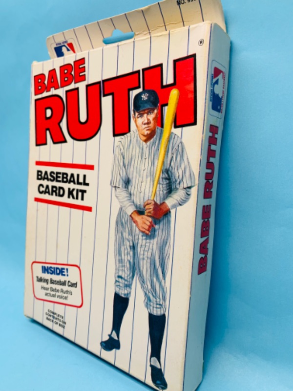 Photo 2 of 278362…vintage sealed Babe Ruth baseball card kit with talking baseball card included- his actual voice 