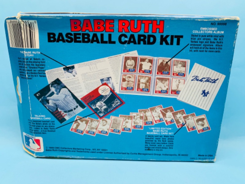 Photo 3 of 278362…vintage sealed Babe Ruth baseball card kit with talking baseball card included- his actual voice 