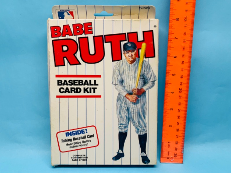 Photo 1 of 278362…vintage sealed Babe Ruth baseball card kit with talking baseball card included- his actual voice 