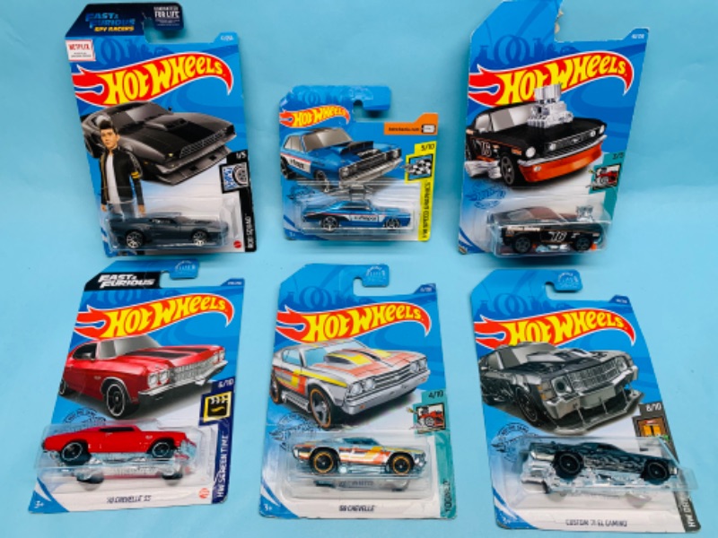 Photo 1 of 278393…6 hot wheels die cast muscle cars in original packages 