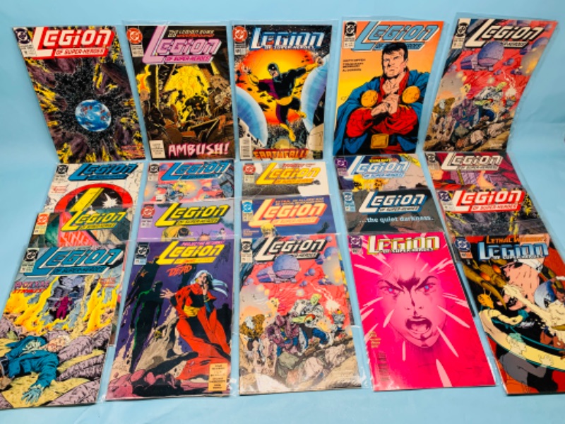 Photo 1 of 278414…20 legion of superheroes comics in plastic sleeves