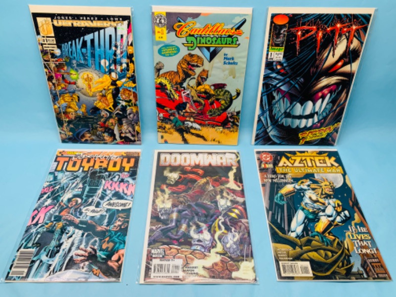 Photo 1 of 278425… six comic all  number ones in plastic sleeves