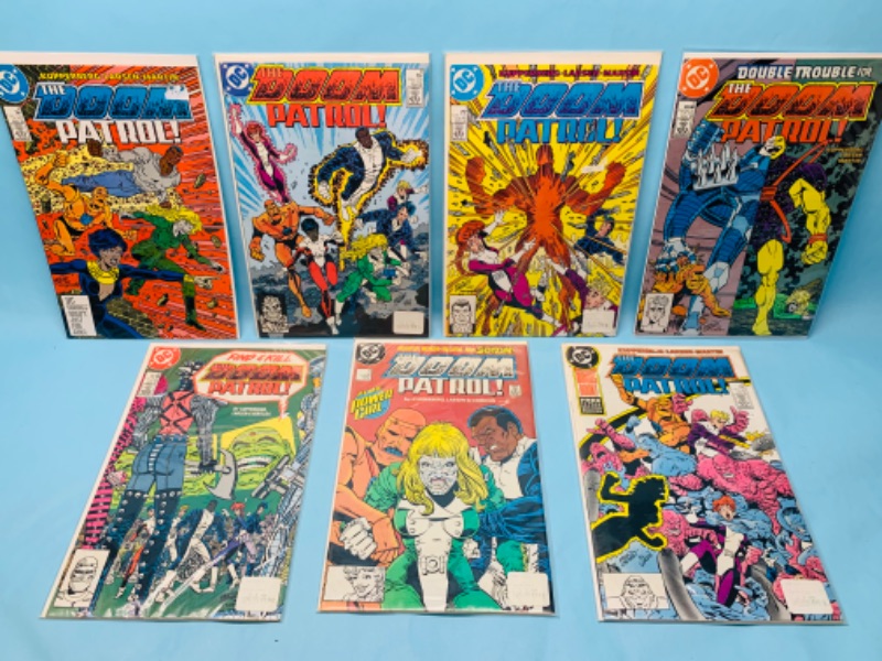 Photo 1 of 278432…7 vintage the doom patrol comics in plastic sleeves