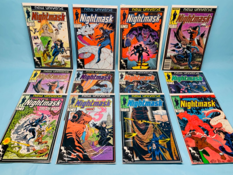 Photo 1 of 278438…12 vintage nightmask comics in plastic sleeves