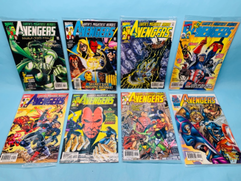 Photo 1 of 278439…8 Avengers comics in plastics sleeves 