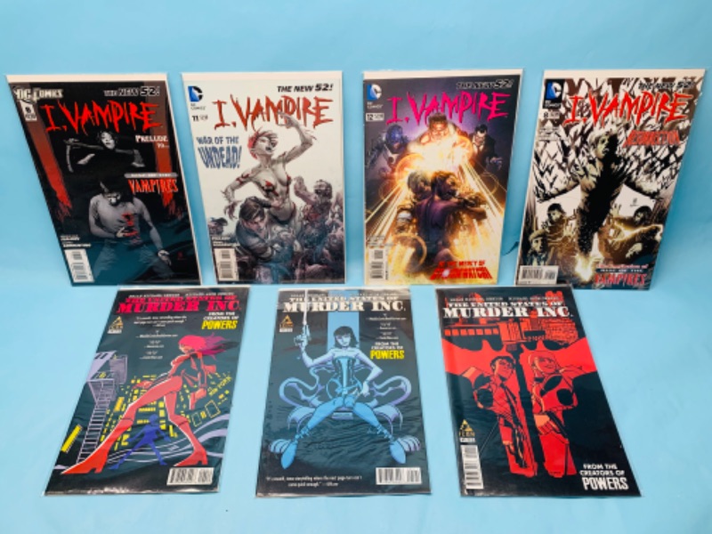 Photo 1 of 278446….I. Vampire and United States of murder Inc. comics in plastic sleeves