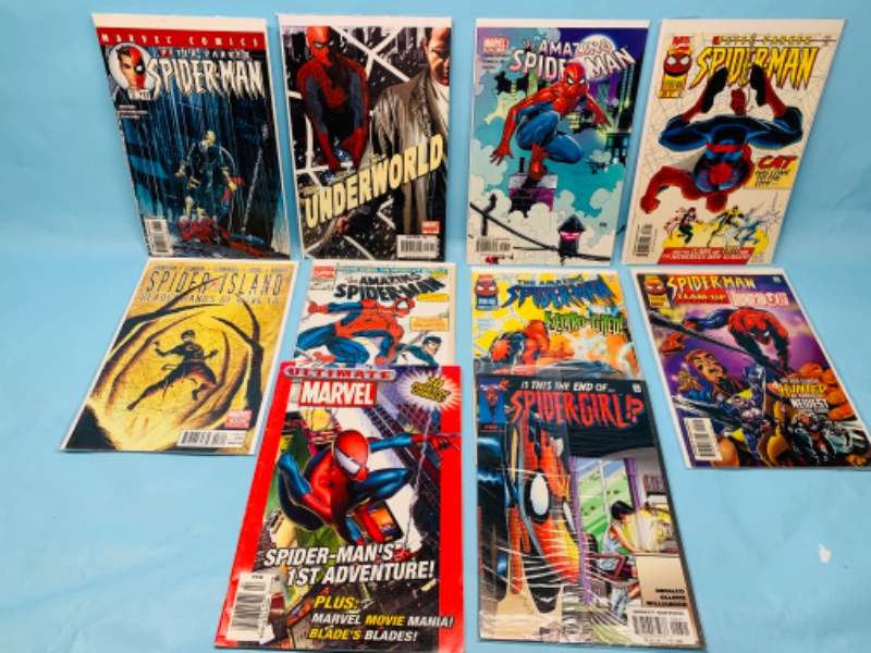 Photo 1 of 278450…10 spider-Man comics in plastic sleeves