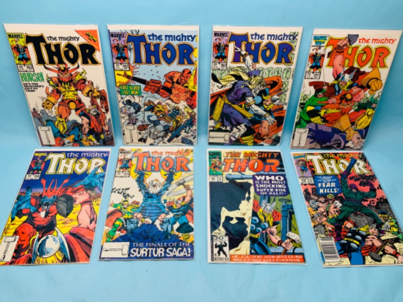 Photo 1 of 278455…8 vintage Thor comics in plastic sleeves