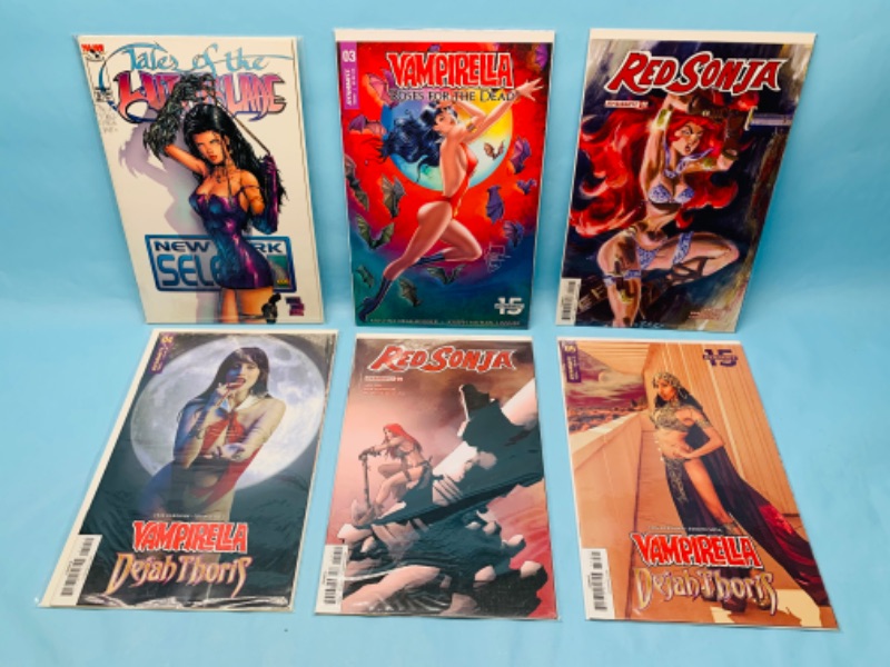 Photo 1 of 278457…6 sexy girl comics in plastic sleeves 