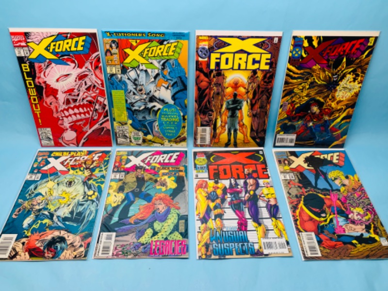 Photo 1 of 278469…8 X force comics in plastic sleeves