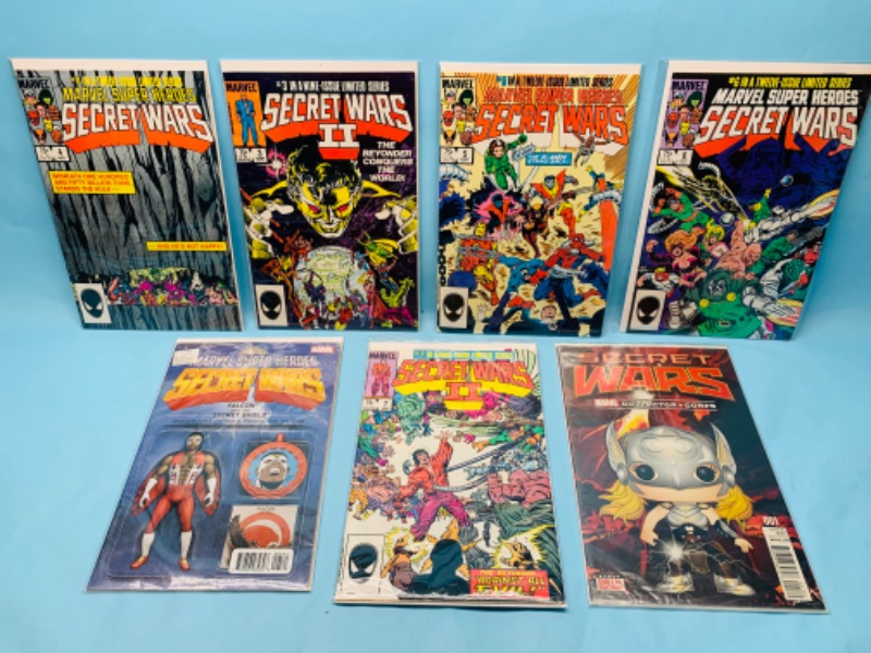 Photo 1 of 278470… six vintage secret wars comics in plastic sleeves