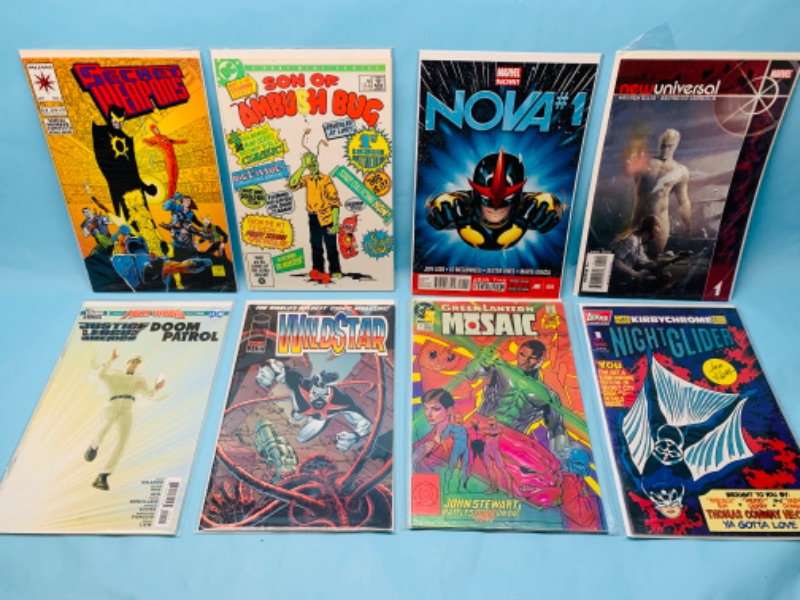 Photo 1 of 278477…8 comics all number ones in plastic sleeves