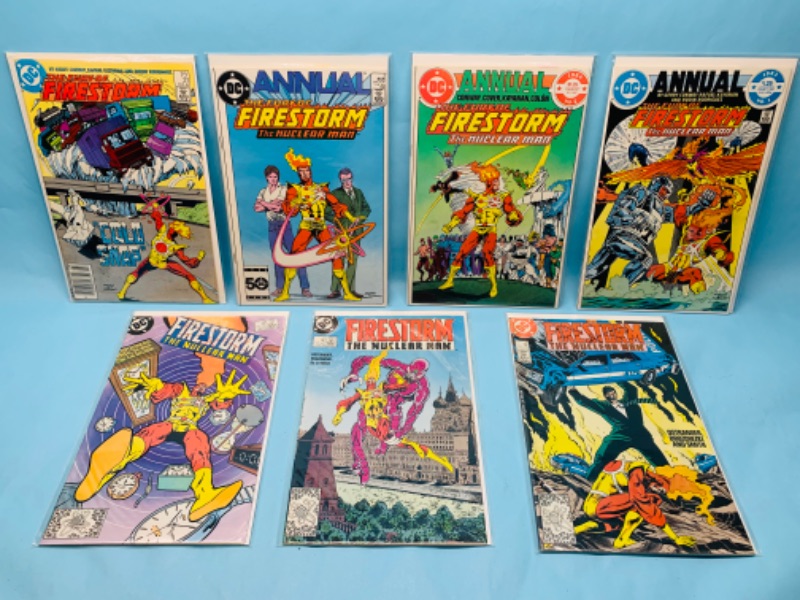 Photo 1 of 278480…7 vintage fire storm the nuclear man comics in plastic sleeves