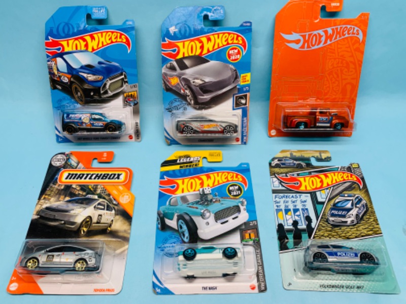 Photo 1 of 278499…6 hot wheels/matchbox die cast cars in original packages 