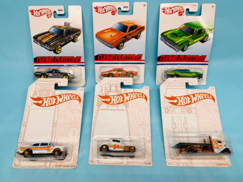 Photo 1 of 278501…6 hot wheels flying customs die cast cars in original packages 