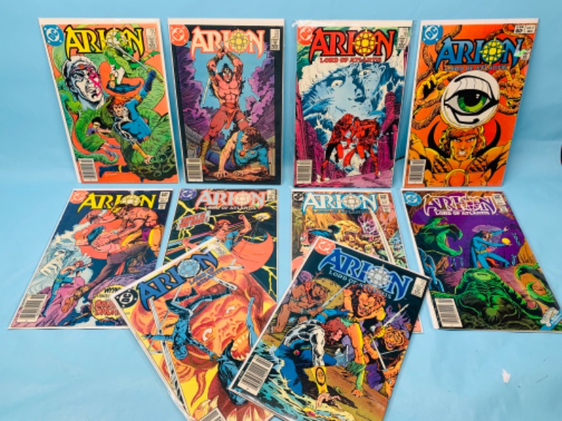 Photo 1 of 278564…10 vintage Arion lord of Atlantis comics in plastic sleeves 