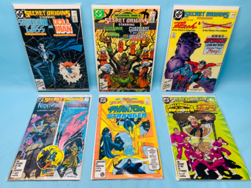 Photo 1 of 278567…6 vintage secret origins comics in plastic sleeves 