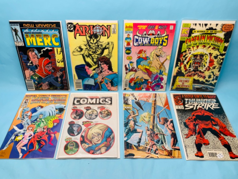 Photo 1 of 278568… 8 vintage comics in plastic sleeves 