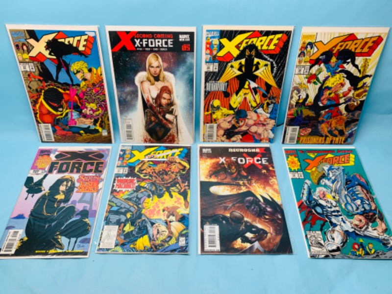 Photo 1 of 278572…8 X force comics in plastic sleeves