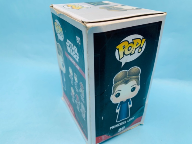 Photo 2 of 278592…box damage- Funko  pop Star Wars princess Leah Vinyl bobble head in original box