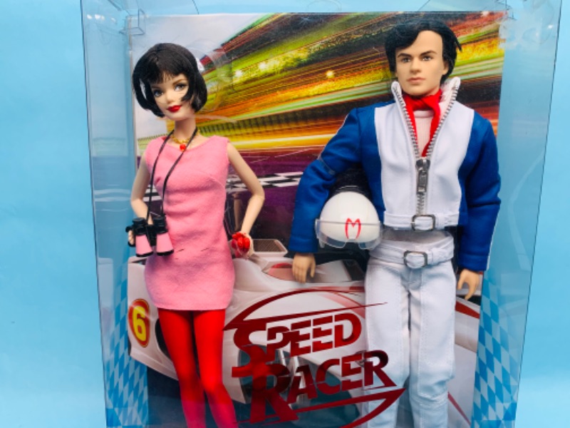 Photo 2 of 278597… Barbie pink label speed racer collector set in original box. A Slice on top of box 