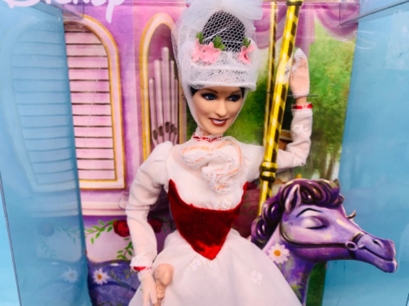 Photo 2 of 278601…Disney Mary poppins Barbie pink label doll in original box. Corner of box has cracks 